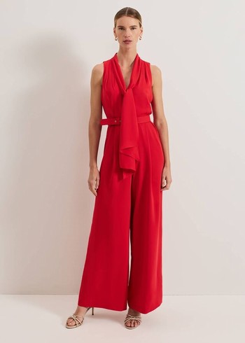 Phase Eight Elika Red Jumpsuit Red USA | 7194086-UF